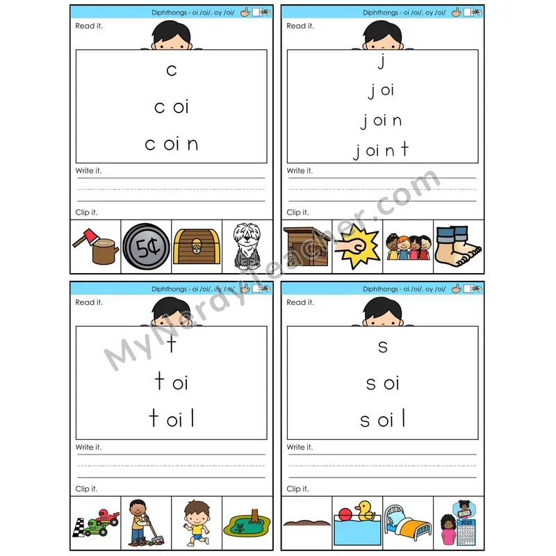 Diphthongs oi, oy /oi/ (C6 — Word Pyramids)