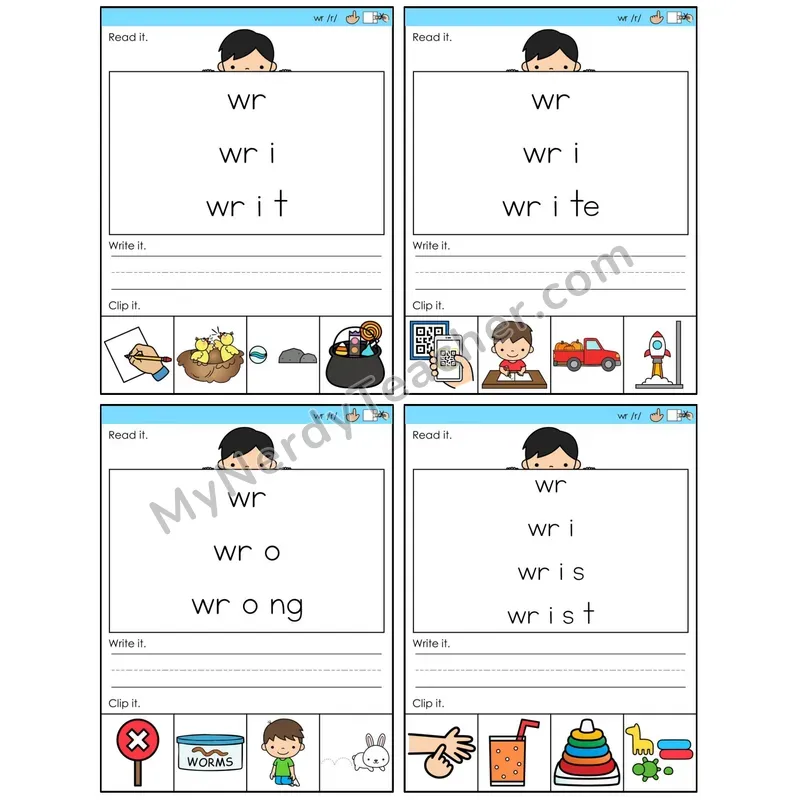 Silent Letter wr /r/ (C6 — Word Pyramids)