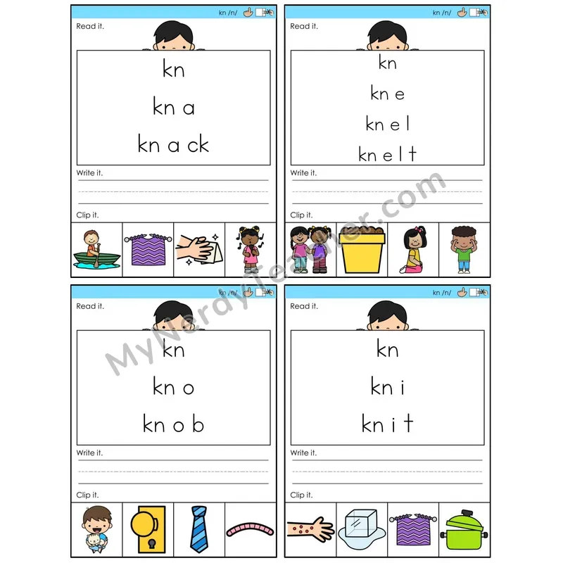 Silent Letter kn /n/ (C6 — Word Pyramids)
