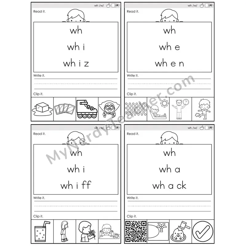 Digraph wh /w/ — BW (C6 — Word Pyramids)