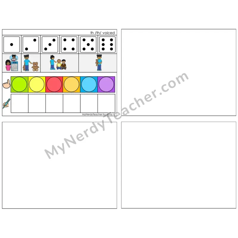 Digraphs th (Voiced & Unvoiced) (C8 — Roll, Map, and Graph)