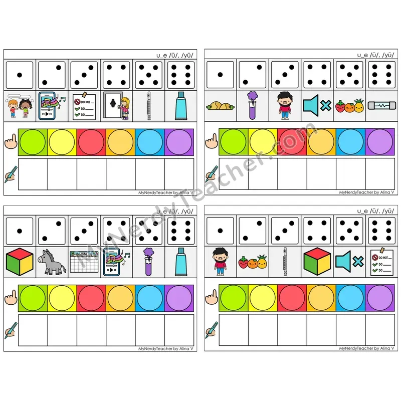 Long U Silent E (u_e) (C8 — Roll, Map, and Graph)