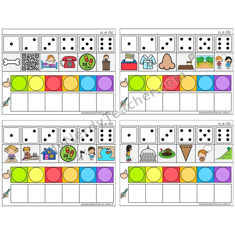 Long O Silent E (o_e) (C8 — Roll, Map, and Graph)
