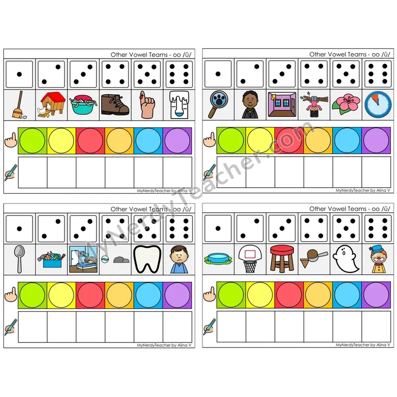 Vowel Teams oo /oo/ (moon) (C8 — Roll, Map, and Graph)