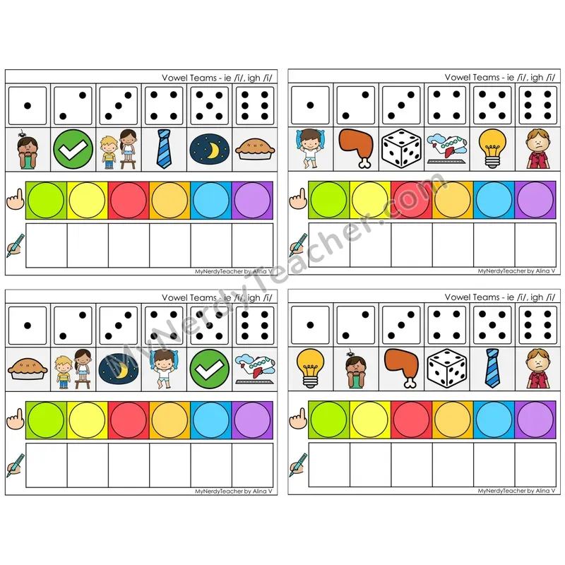 Vowel Teams ie, igh /i/ (C8 — Roll, Map, and Graph)