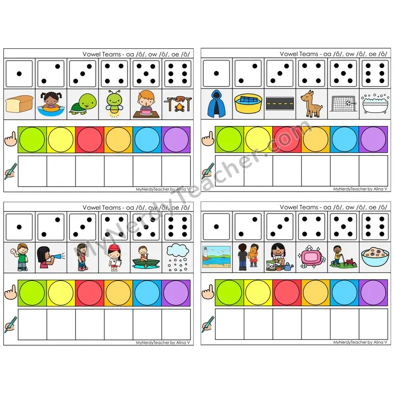 Vowel Teams oa, ow, oe /o/ (C8 — Roll, Map, and Graph)