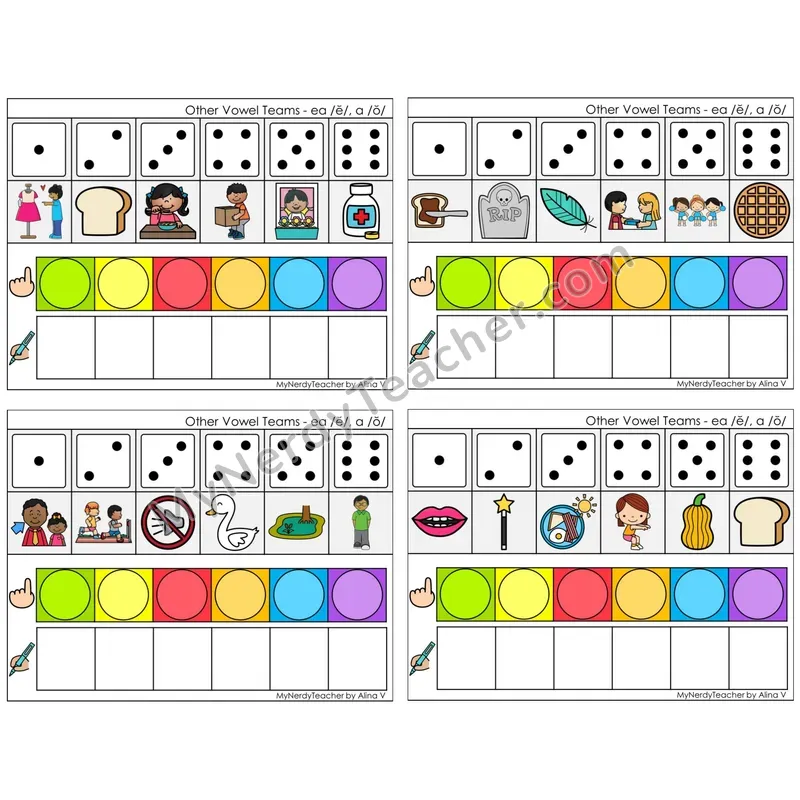 Vowel Teams ea /e/, a /o/ (C8 — Roll, Map, and Graph)