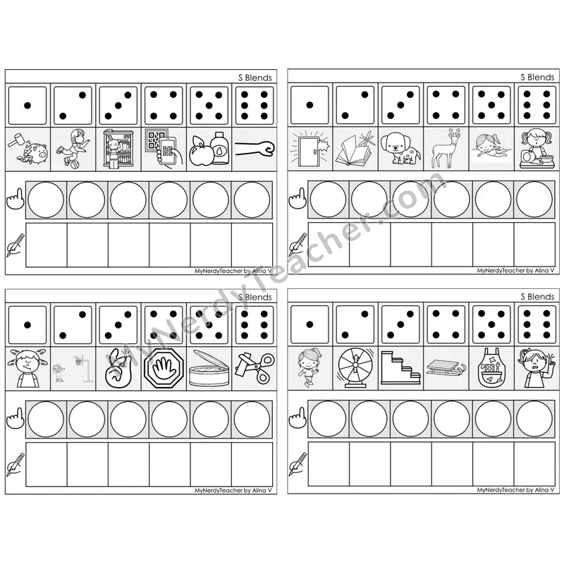 S Blends — BW (C8 — Roll, Map, and Graph)