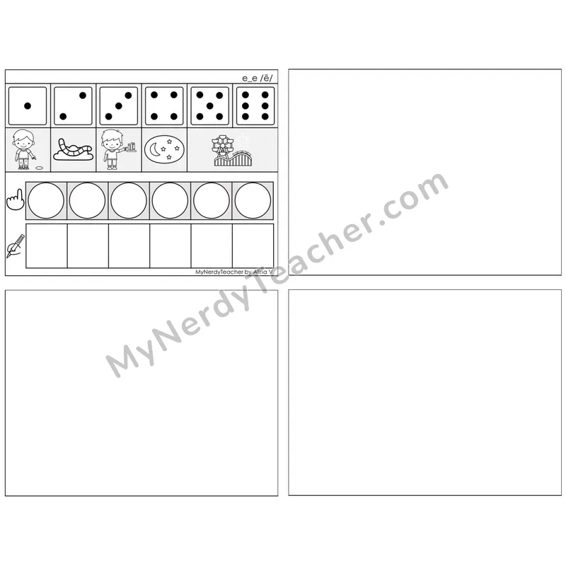 Long E Silent E (e_e) — BW (C8 — Roll, Map, and Graph)