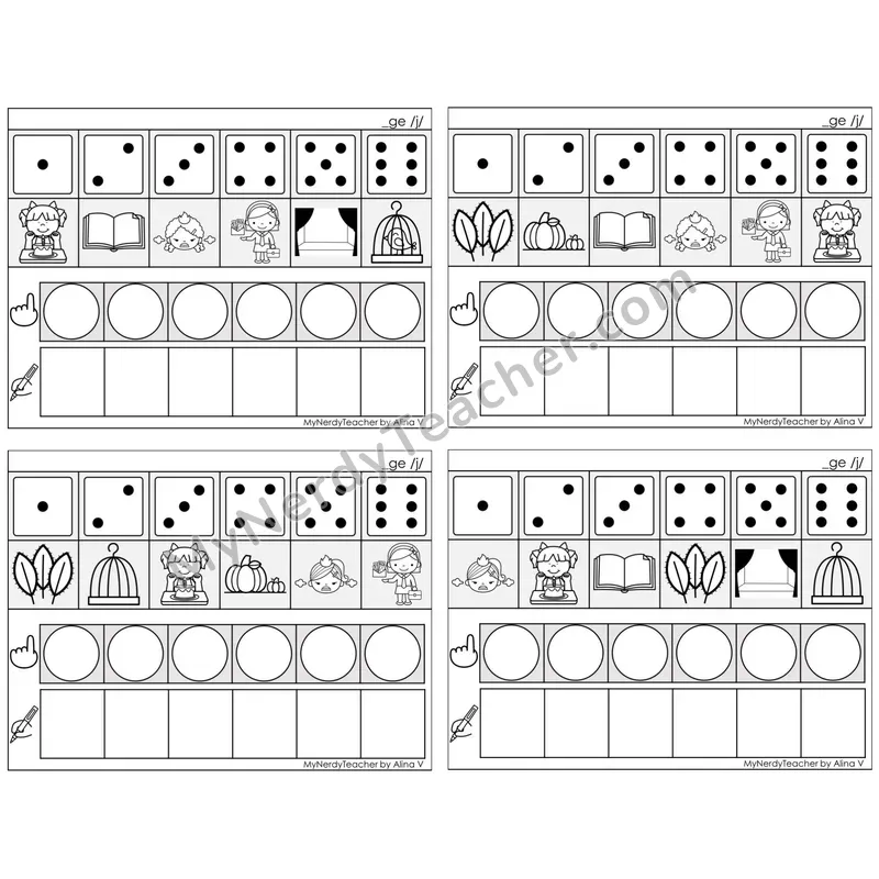 Soft G (_ge /j/) — BW (C8 — Roll, Map, and Graph)