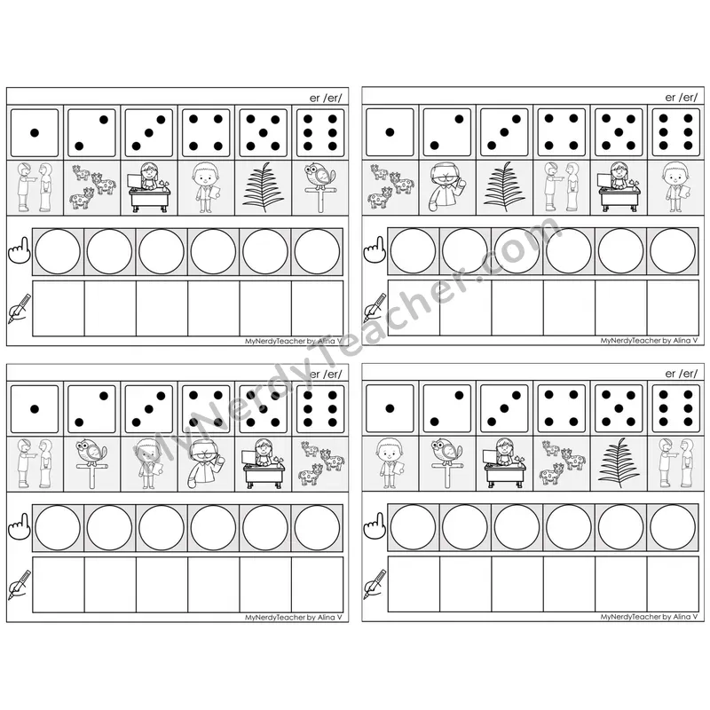 R-Controlled er /er/ — BW (C8 — Roll, Map, and Graph)
