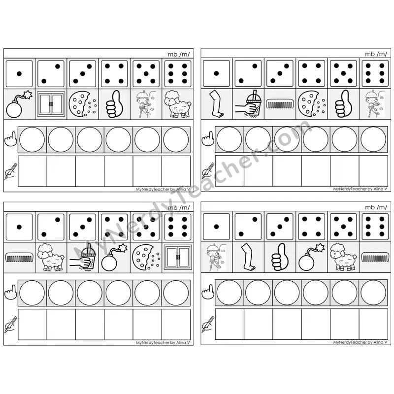 Silent Letter mb /m/ — BW (C8 — Roll, Map, and Graph)