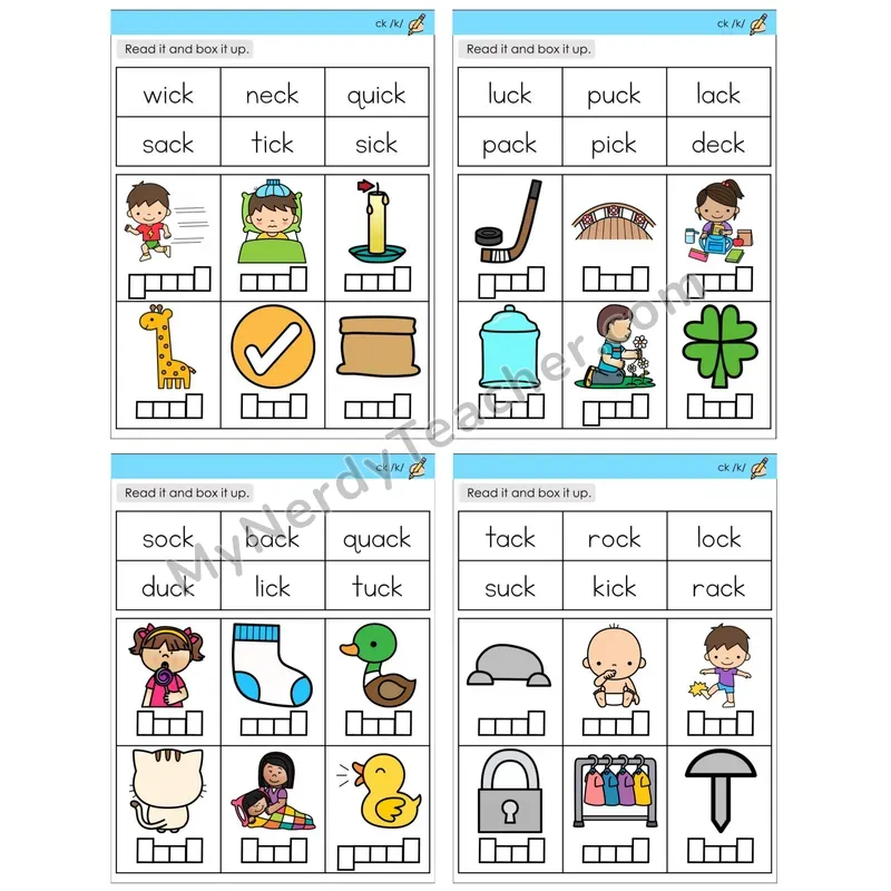 Digraph ck /k/ (C10 — Read and Box It Up)