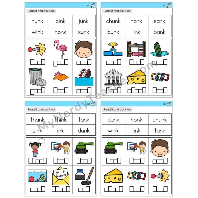 Ending nk /nk/ (C10 — Read and Box It Up)
