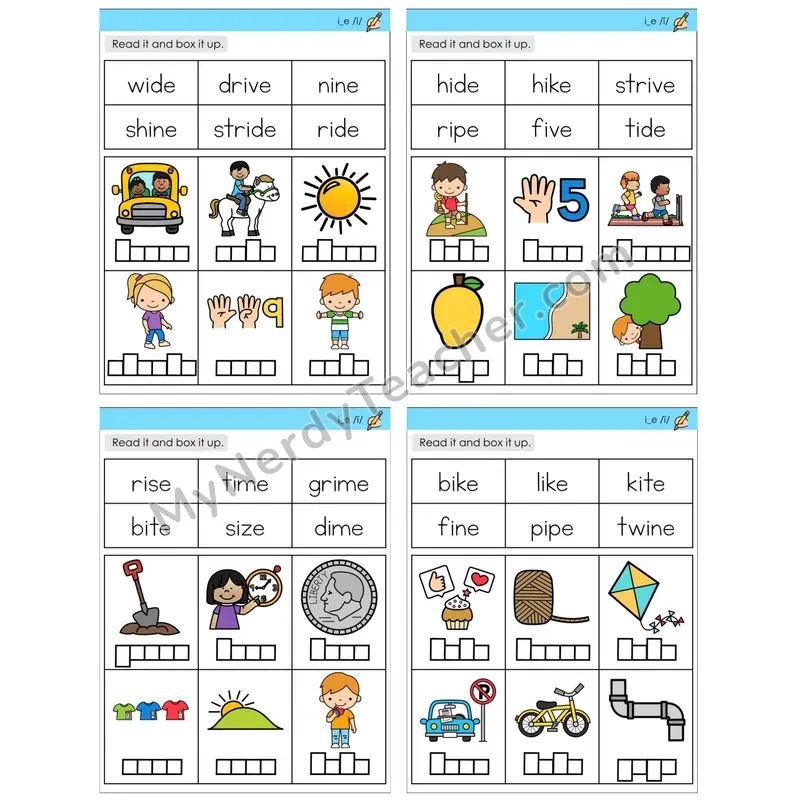 Long I Silent E (i_e) (C10 — Read and Box It Up)