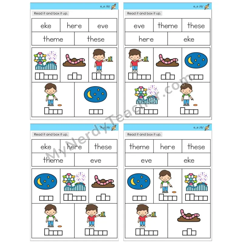 Long E Silent E (e_e) (C10 — Read and Box It Up)