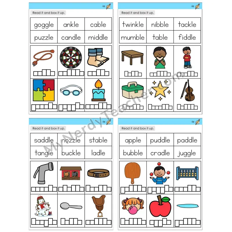 Consonant -le Syllable (C10 — Read and Box It Up)