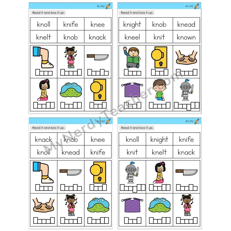 Silent Letter kn /n/ (C10 — Read and Box It Up)