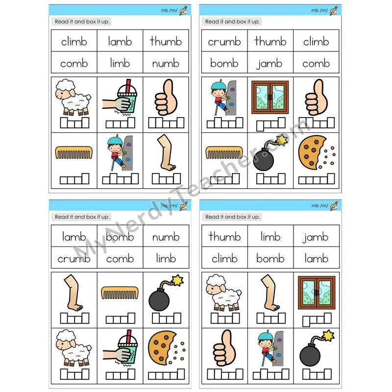 Silent Letter mb /m/ (C10 — Read and Box It Up)