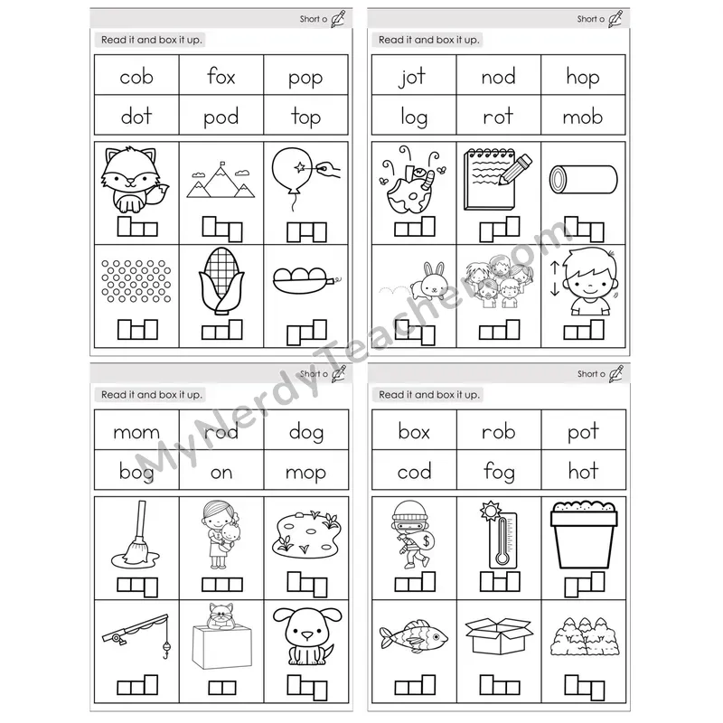 Short O /o/ — BW (C10 — Read and Box It Up)