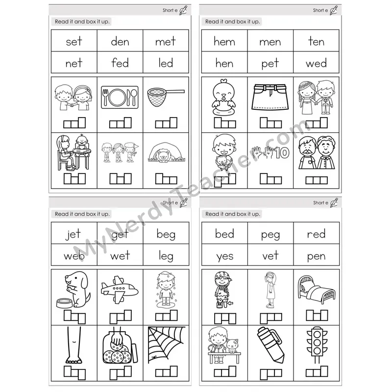 Short E /e/ — BW (C10 — Read and Box It Up)