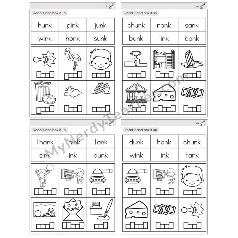 Ending nk /nk/ — BW (C10 — Read and Box It Up)