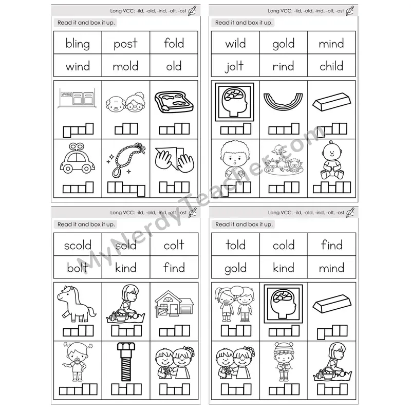 Long VCC (-ild, -old, -ind, -olt, -ost) — BW (C10 — Read and Box It Up)