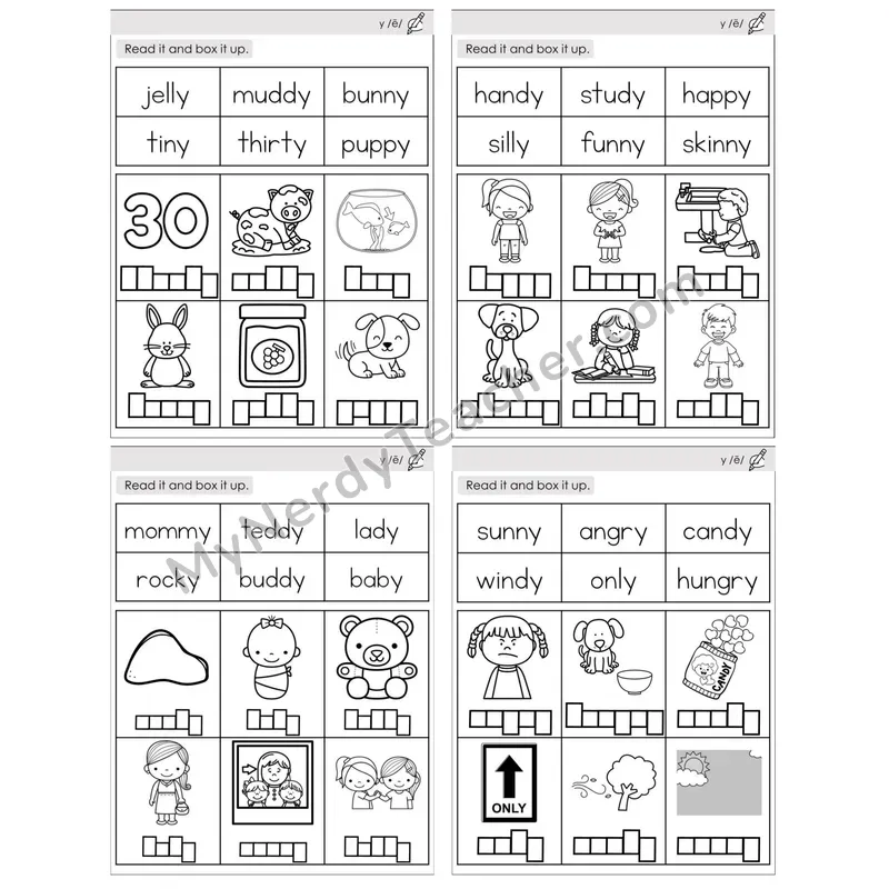 Y as Long E (/e/) — BW (C10 — Read and Box It Up)