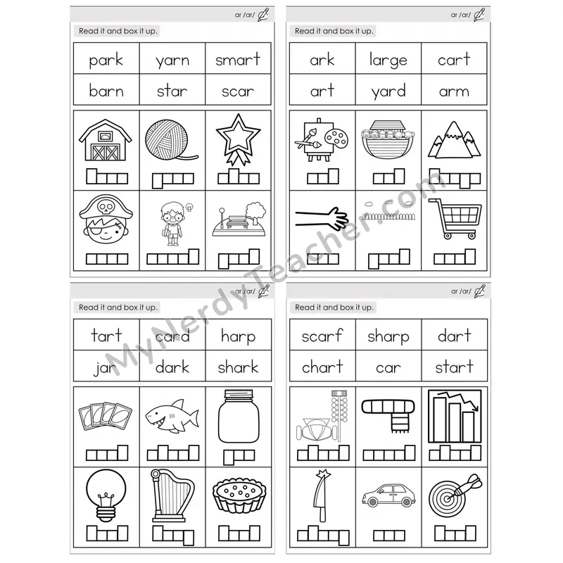 R-Controlled ar /ar/ — BW (C10 — Read and Box It Up)