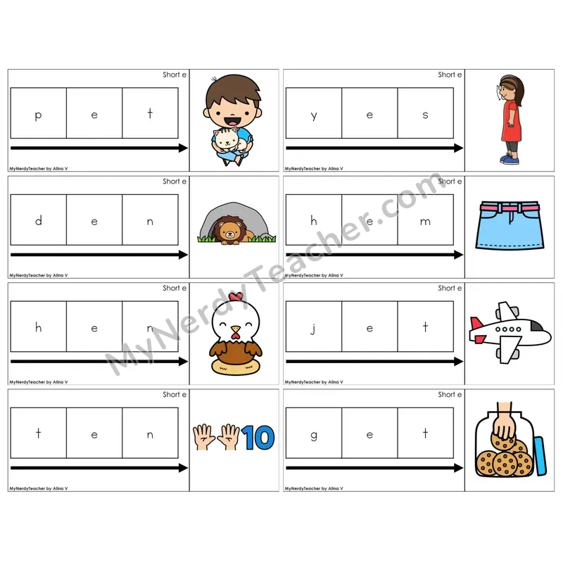 Short E /e/ (C11 — Graph It Puzzles)