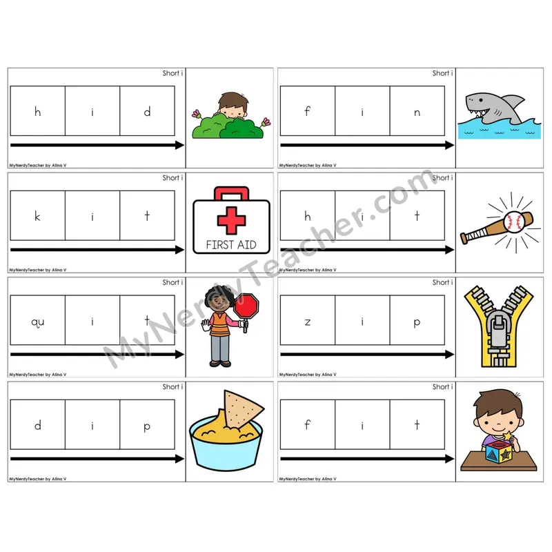 Short I /i/ (C11 — Graph It Puzzles)