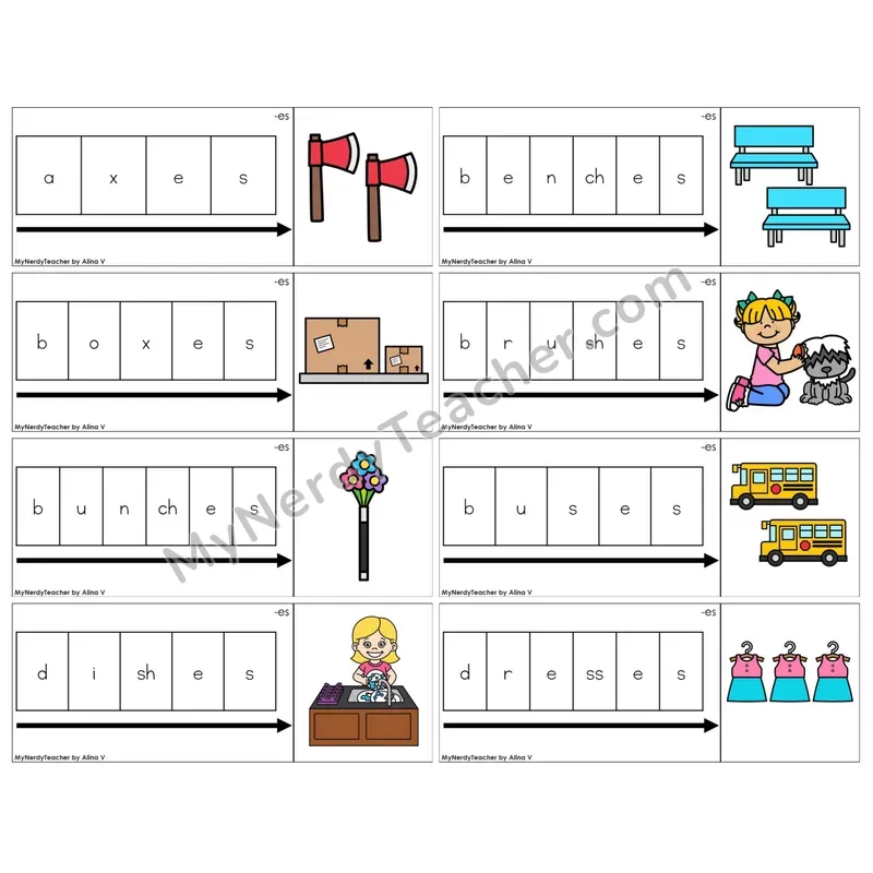 Inflectional Ending -es (C11 — Graph It Puzzles)