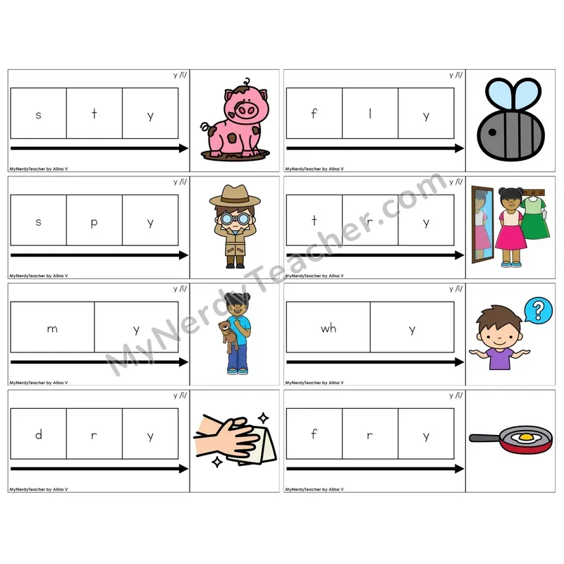 Y as Long I (/i/) (C11 — Graph It Puzzles)