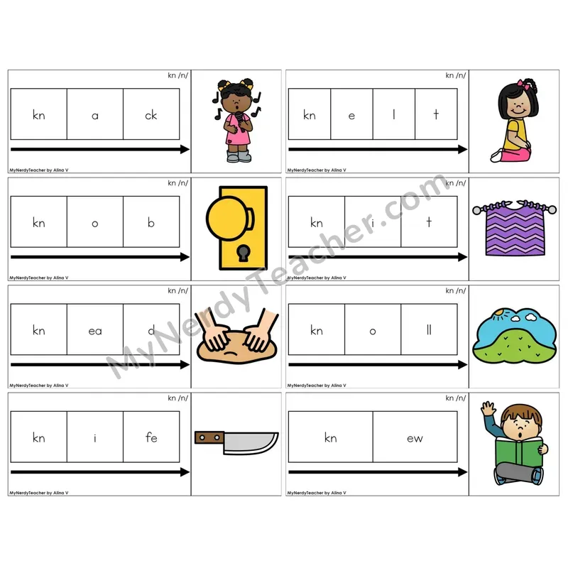 Silent Letter kn /n/ (C11 — Graph It Puzzles)