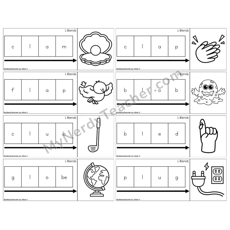 L Blends — BW (C11 — Graph It Puzzles)