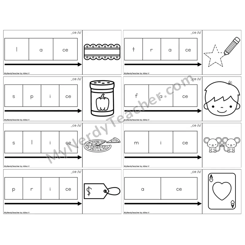 Soft C (_ce /s/) — BW (C11 — Graph It Puzzles)