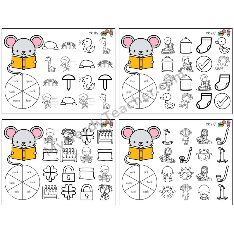 Digraph ck /k/ (C12 — Spin and Dab)