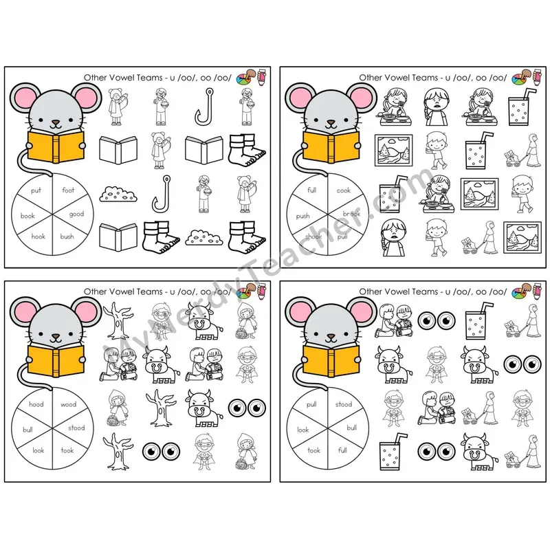 Vowel Teams oo, u /oo/ (book) (C12 — Spin and Dab)