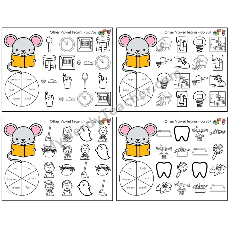 Vowel Teams oo /oo/ (moon) (C12 — Spin and Dab)