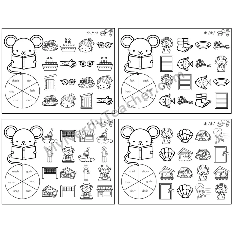 Digraph sh /sh/ — BW (C12 — Spin and Dab)