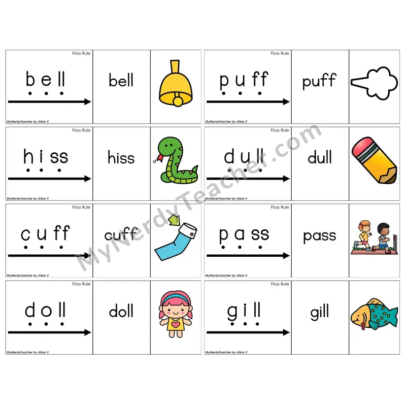 FLOSS Rule (ff, ll, ss, zz) (C13 — Blend It Puzzles)