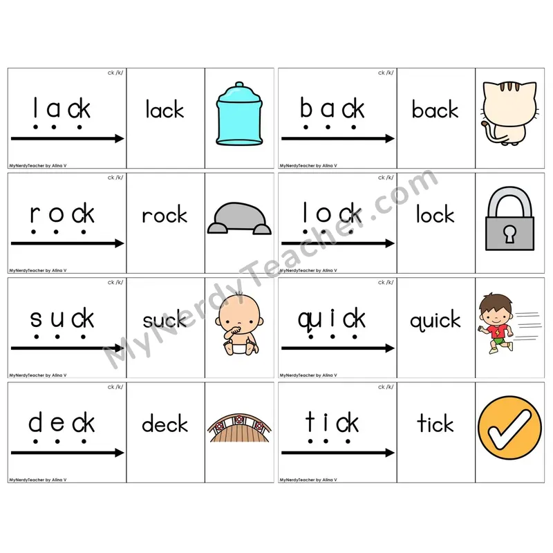 Digraph ck /k/ (C13 — Blend It Puzzles)