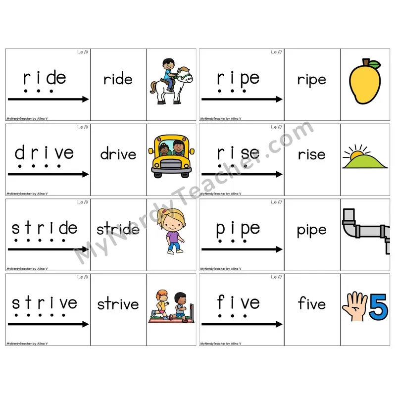 Long I Silent E (i_e) (C13 — Blend It Puzzles)