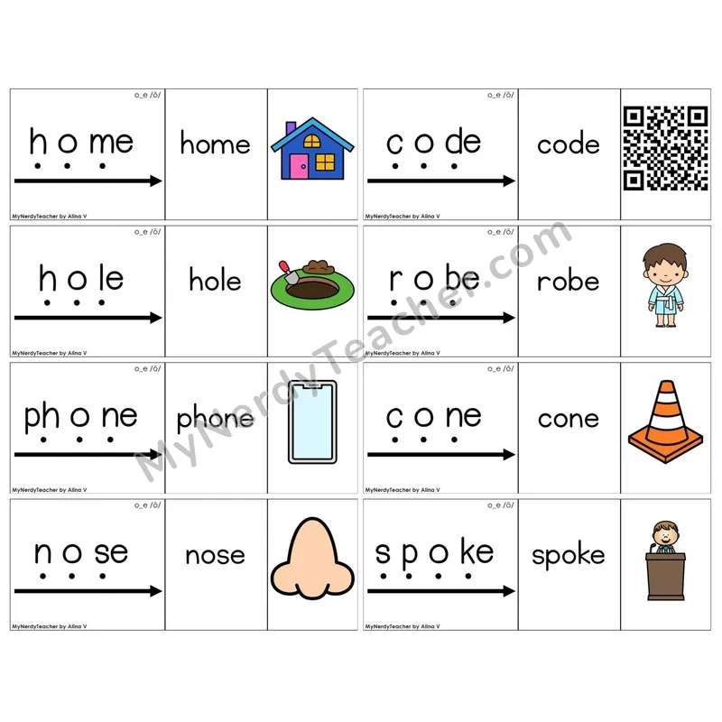 Long O Silent E (o_e) (C13 — Blend It Puzzles)
