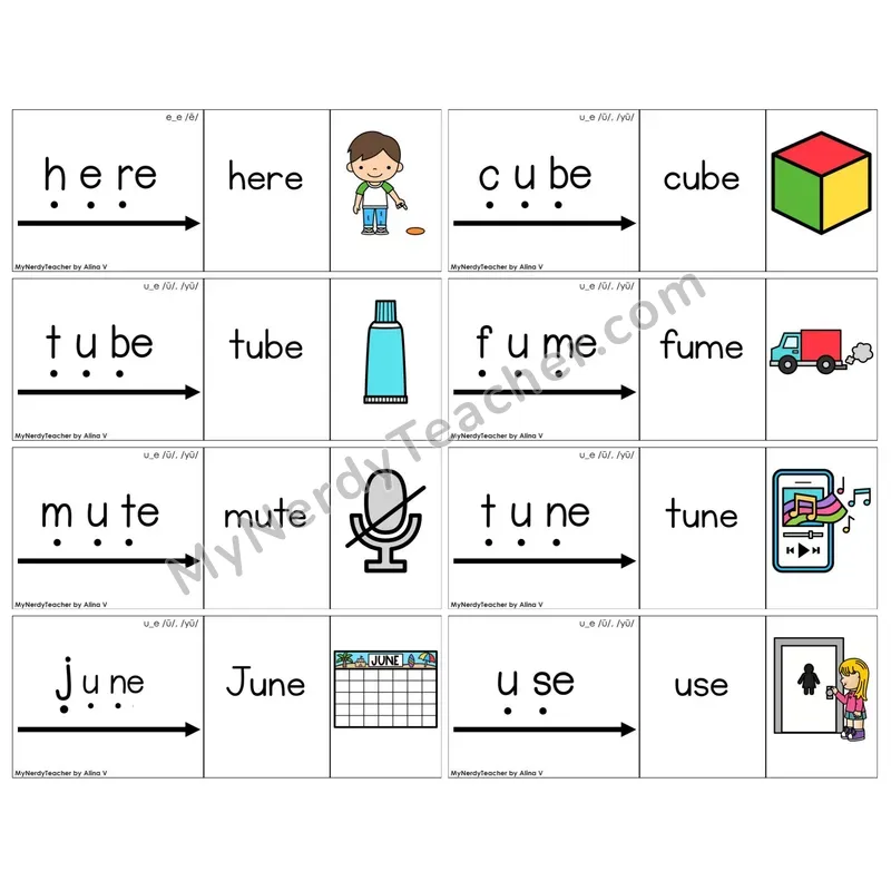 Long U Silent E (u_e) (C13 — Blend It Puzzles)