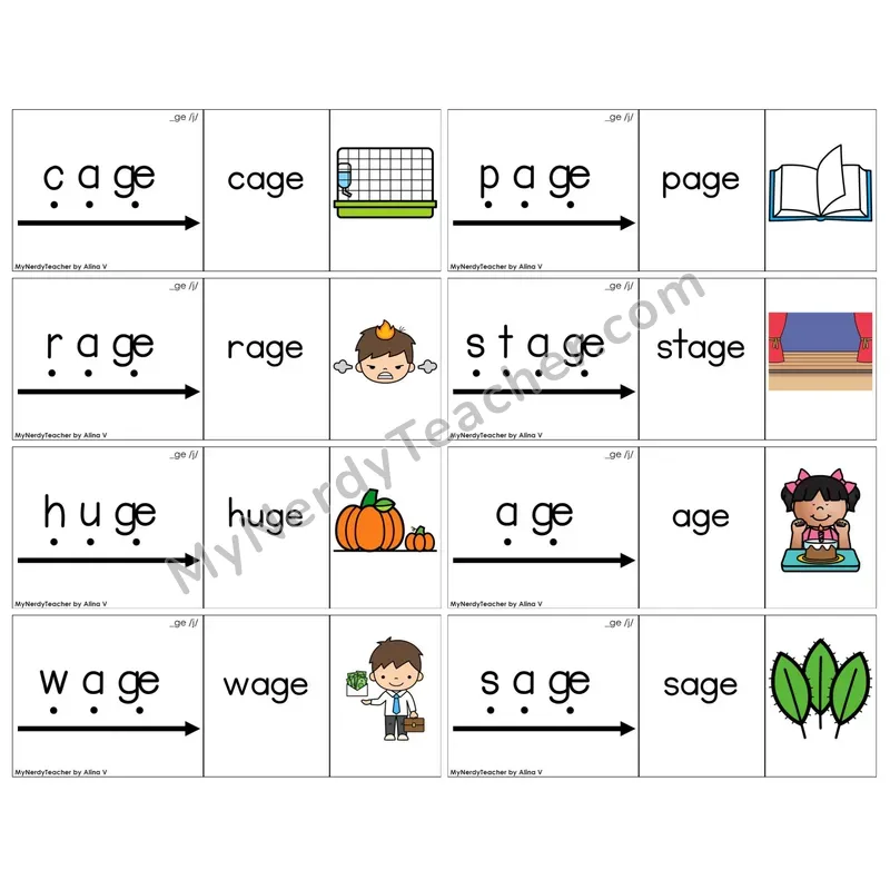 Soft G (_ge /j/) (C13 — Blend It Puzzles)