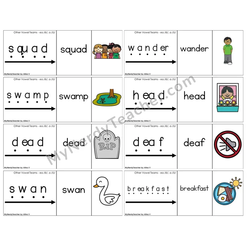 Vowel Teams ea /e/, a /o/ (C13 — Blend It Puzzles)