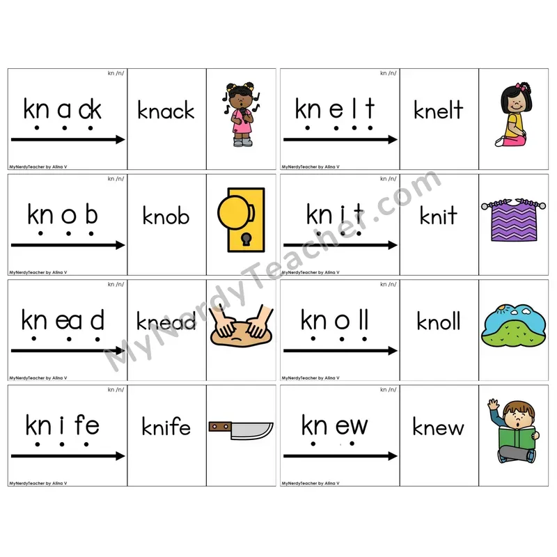Silent Letter kn /n/ (C13 — Blend It Puzzles)