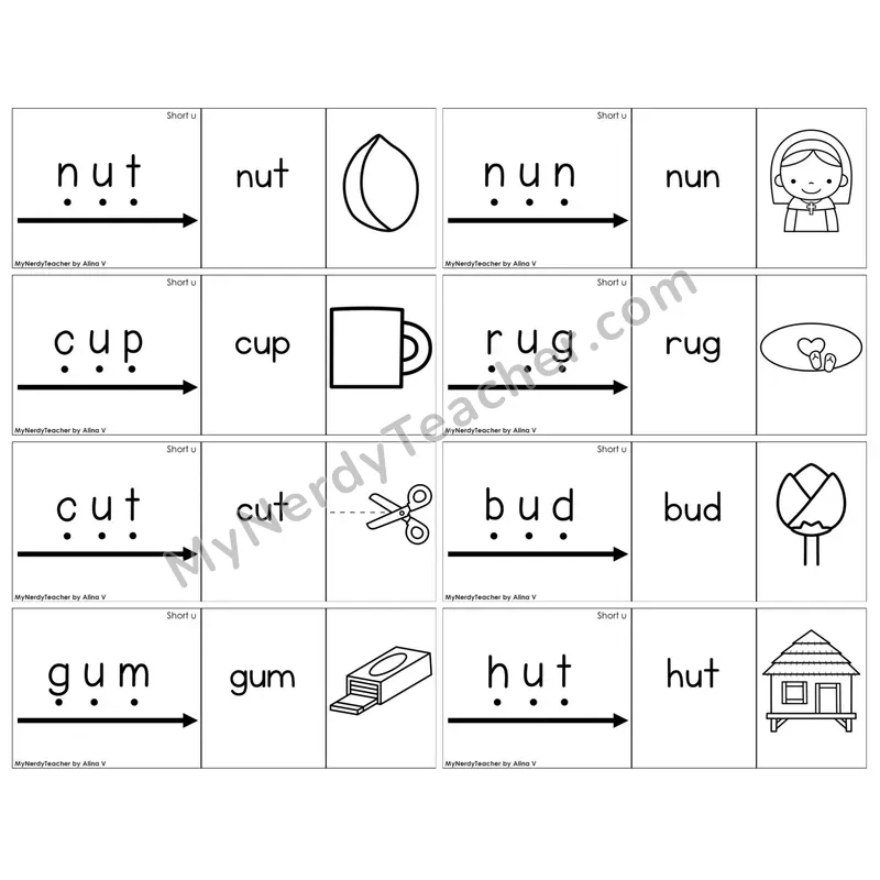 Short U /u/ — BW (C13 — Blend It Puzzles)