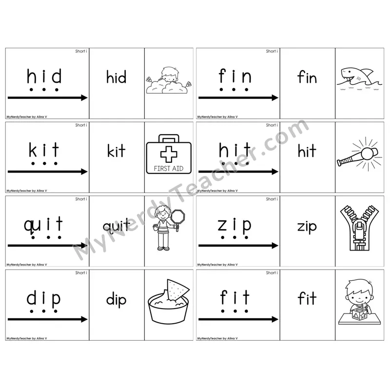 Short I /i/ — BW (C13 — Blend It Puzzles)